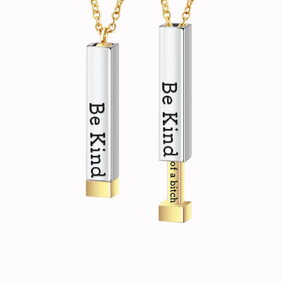 Be Kind...of a bi♡ch Ketting - Elke dag meer zelfvertrouwen, draag jouw kracht om je nek