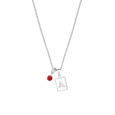 Initial Birthstone Pendant Necklace - Niet zomaar een ketting, jouw ketting, alleen voor jou