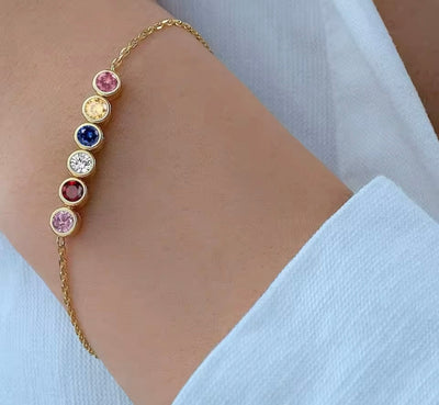 Birthstone Bracelet - Draag je kleinkinderen altijd dichtbij je