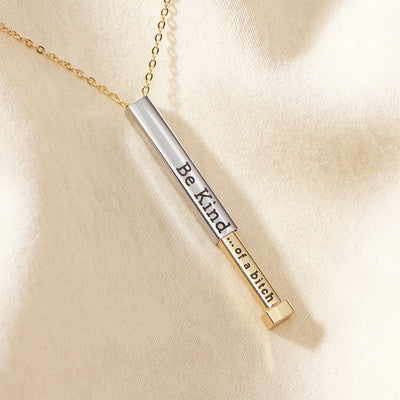 Be Kind...of a bi♡ch Ketting - Elke dag meer zelfvertrouwen, draag jouw kracht om je nek